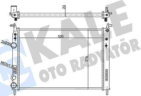 KALE OTO RADYATÖR 356950 - Радиатор, охлаждане на двигателя vvparts.bg