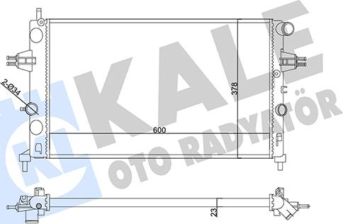 KALE OTO RADYATÖR 356965 - Радиатор, охлаждане на двигателя vvparts.bg