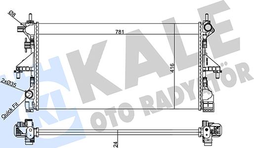 KALE OTO RADYATÖR 356960 - Радиатор, охлаждане на двигателя vvparts.bg