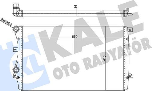 KALE OTO RADYATÖR 356925 - Радиатор, охлаждане на двигателя vvparts.bg