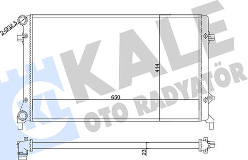 KALE OTO RADYATÖR 356920 - Радиатор, охлаждане на двигателя vvparts.bg