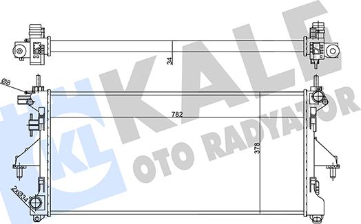 KALE OTO RADYATÖR 356455 - Радиатор, охлаждане на двигателя vvparts.bg