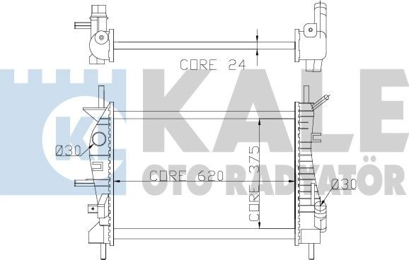 KALE OTO RADYATÖR 356400 - Радиатор, охлаждане на двигателя vvparts.bg