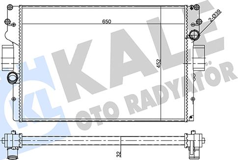 KALE OTO RADYATÖR 356410 - Радиатор, охлаждане на двигателя vvparts.bg