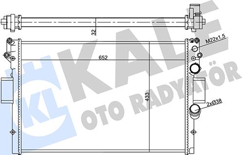 KALE OTO RADYATÖR 356420 - Радиатор, охлаждане на двигателя vvparts.bg