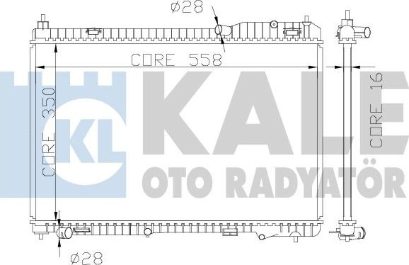 KALE OTO RADYATÖR 356000 - Радиатор, охлаждане на двигателя vvparts.bg