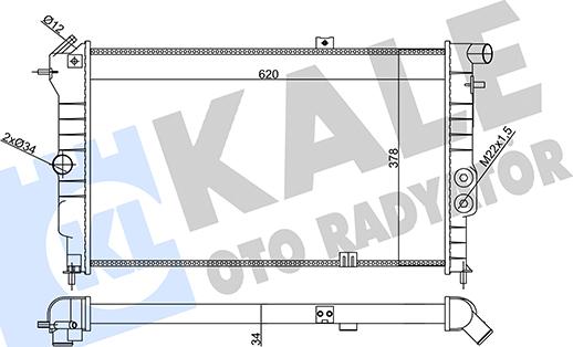 KALE OTO RADYATÖR 356865 - Радиатор, охлаждане на двигателя vvparts.bg