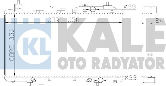 KALE OTO RADYATÖR 356800 - Радиатор, охлаждане на двигателя vvparts.bg