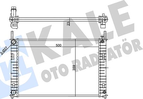 KALE OTO RADYATÖR 356885 - Радиатор, охлаждане на двигателя vvparts.bg