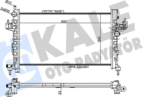 KALE OTO RADYATÖR 356875 - Радиатор, охлаждане на двигателя vvparts.bg