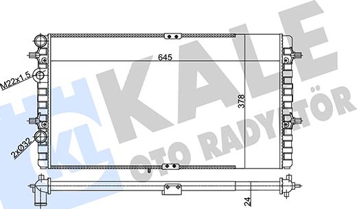 KALE OTO RADYATÖR 356305 - Радиатор, охлаждане на двигателя vvparts.bg