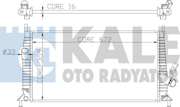 KALE OTO RADYATÖR 356300 - Радиатор, охлаждане на двигателя vvparts.bg