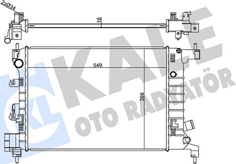 KALE OTO RADYATÖR 356315 - Радиатор, охлаждане на двигателя vvparts.bg