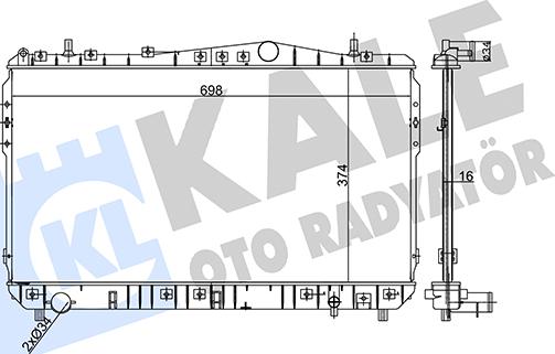 KALE OTO RADYATÖR 356255 - Радиатор, охлаждане на двигателя vvparts.bg