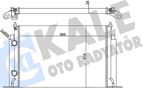 KALE OTO RADYATÖR 356260 - Радиатор, охлаждане на двигателя vvparts.bg