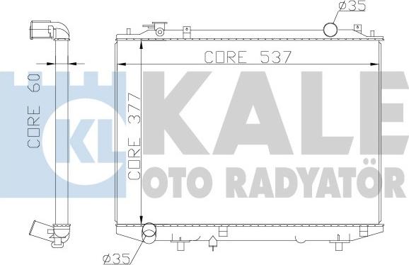 KALE OTO RADYATÖR 356200 - Радиатор, охлаждане на двигателя vvparts.bg