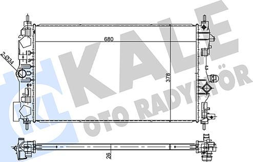 KALE OTO RADYATÖR 356285 - Радиатор, охлаждане на двигателя vvparts.bg