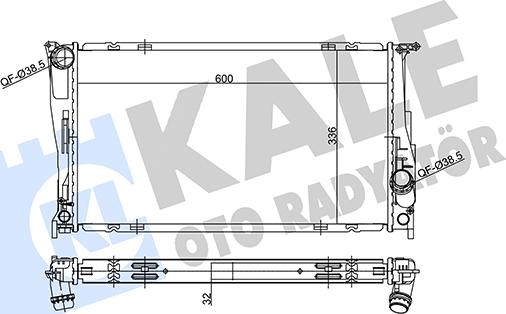 KALE OTO RADYATÖR 356230 - Радиатор, охлаждане на двигателя vvparts.bg