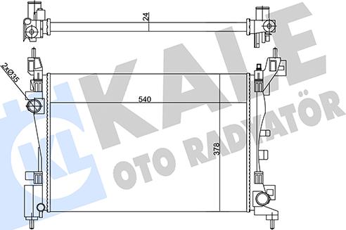 KALE OTO RADYATÖR 356270 - Радиатор, охлаждане на двигателя vvparts.bg