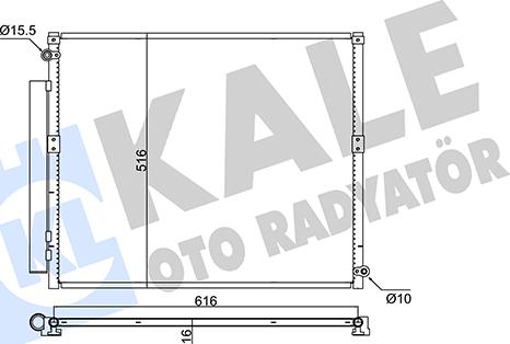 KALE OTO RADYATÖR 350680 - Кондензатор, климатизация vvparts.bg