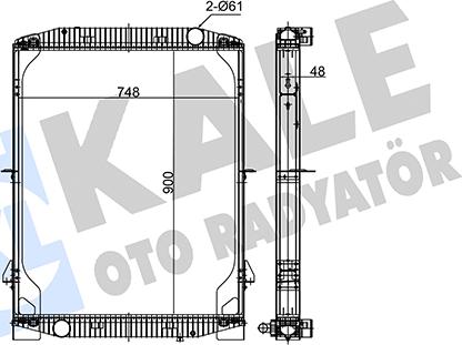 KALE OTO RADYATÖR 350240 - Радиатор, охлаждане на двигателя vvparts.bg