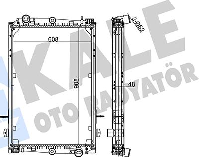 KALE OTO RADYATÖR 350210 - Радиатор, охлаждане на двигателя vvparts.bg