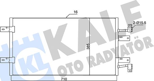 KALE OTO RADYATÖR 350720 - Кондензатор, климатизация vvparts.bg