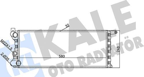 KALE OTO RADYATÖR 351910 - Радиатор, охлаждане на двигателя vvparts.bg