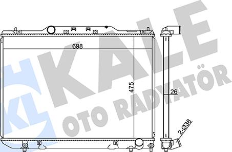 KALE OTO RADYATÖR 351975 - Радиатор, охлаждане на двигателя vvparts.bg