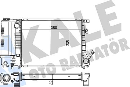 KALE OTO RADYATÖR 351970 - Радиатор, охлаждане на двигателя vvparts.bg