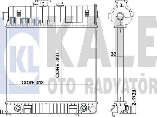 KALE OTO RADYATÖR 351400 - Радиатор, охлаждане на двигателя vvparts.bg