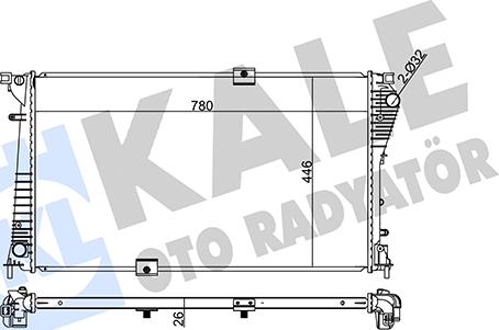 KALE OTO RADYATÖR 351040 - Радиатор, охлаждане на двигателя vvparts.bg