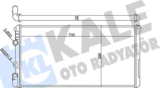 KALE OTO RADYATÖR 351020 - Радиатор, охлаждане на двигателя vvparts.bg