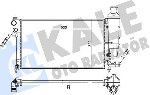 KALE OTO RADYATÖR 351845 - Радиатор, охлаждане на двигателя vvparts.bg