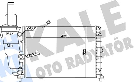 KALE OTO RADYATÖR 351840 - Радиатор, охлаждане на двигателя vvparts.bg