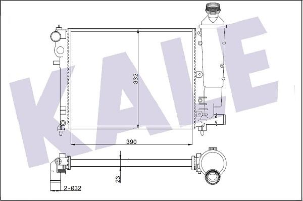 KALE OTO RADYATÖR 351805 - Радиатор, охлаждане на двигателя vvparts.bg