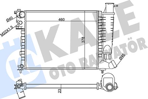 KALE OTO RADYATÖR 351815 - Радиатор, охлаждане на двигателя vvparts.bg