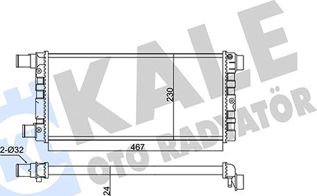 KALE OTO RADYATÖR 351835 - Радиатор, охлаждане на двигателя vvparts.bg