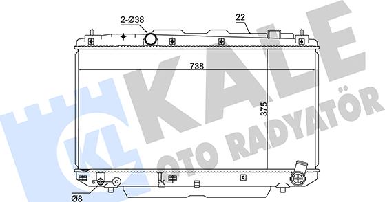 KALE OTO RADYATÖR 351825 - Радиатор, охлаждане на двигателя vvparts.bg