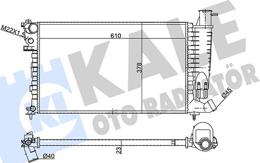 KALE OTO RADYATÖR 351820 - Радиатор, охлаждане на двигателя vvparts.bg