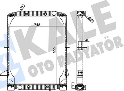 KALE OTO RADYATÖR 351385 - Радиатор, охлаждане на двигателя vvparts.bg