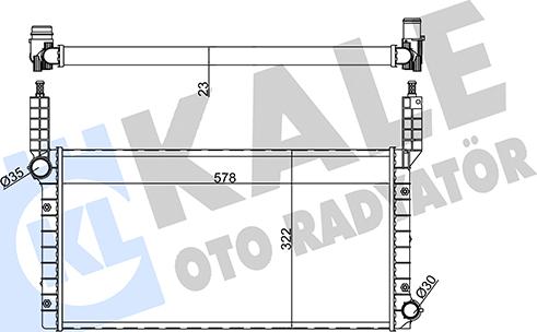 KALE OTO RADYATÖR 351225 - Радиатор, охлаждане на двигателя vvparts.bg