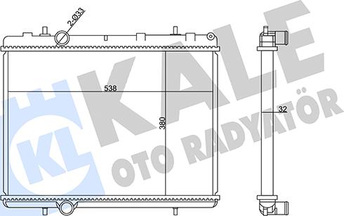 KALE OTO RADYATÖR 358990 - Радиатор, охлаждане на двигателя vvparts.bg