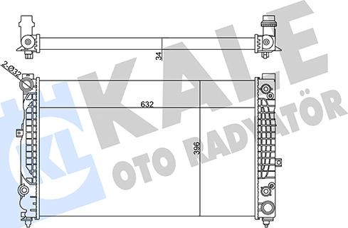 KALE OTO RADYATÖR 358975 - Радиатор, охлаждане на двигателя vvparts.bg