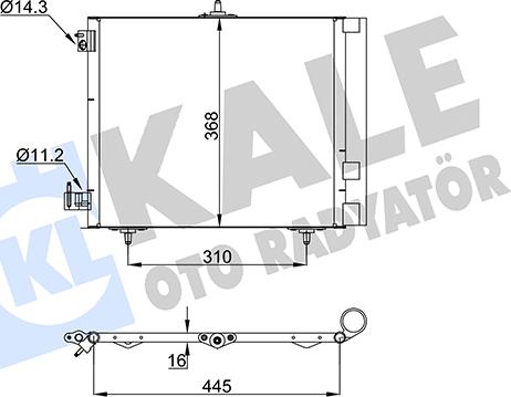 KALE OTO RADYATÖR 358440 - Кондензатор, климатизация vvparts.bg