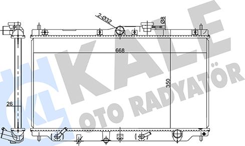 KALE OTO RADYATÖR 358550 - Радиатор, охлаждане на двигателя vvparts.bg