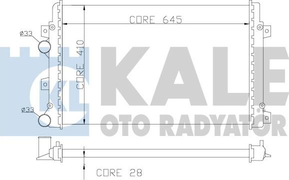 KALE OTO RADYATÖR 353500 - Радиатор, охлаждане на двигателя vvparts.bg