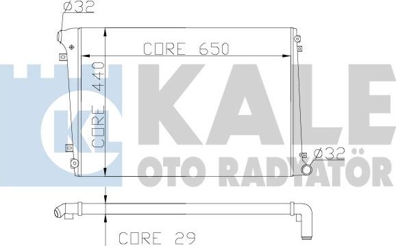KALE OTO RADYATÖR 353600 - Радиатор, охлаждане на двигателя vvparts.bg