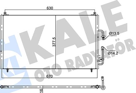 KALE OTO RADYATÖR 353145 - Кондензатор, климатизация vvparts.bg