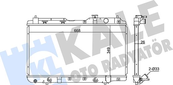 KALE OTO RADYATÖR 353895 - Радиатор, охлаждане на двигателя vvparts.bg